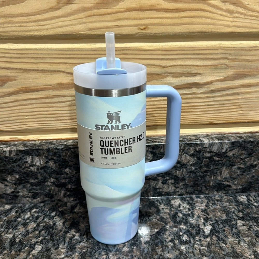Stanley Quencher H2.0 Tumbler Cool Serene Brushstroke